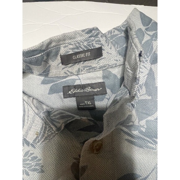 Eddie Bauer Button Down TXL Tall XL Men's Classic‎ Fit Floral Hawaiian Shirt - Picture 5 of 8